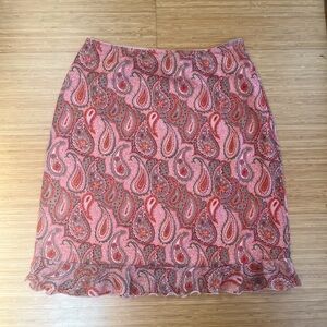 Vintage Pink Paisley Skirt